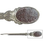Leather Look & Skins Black And Brown Floral Letter Opener