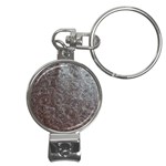 Leather Look & Skins Black And Brown Floral Nail Clippers Key Chain