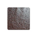 Leather Look & Skins Black And Brown Floral Magnet (Square)
