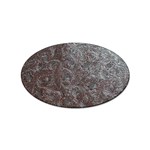 Leather Look & Skins Black And Brown Floral Sticker Oval (10 pack)