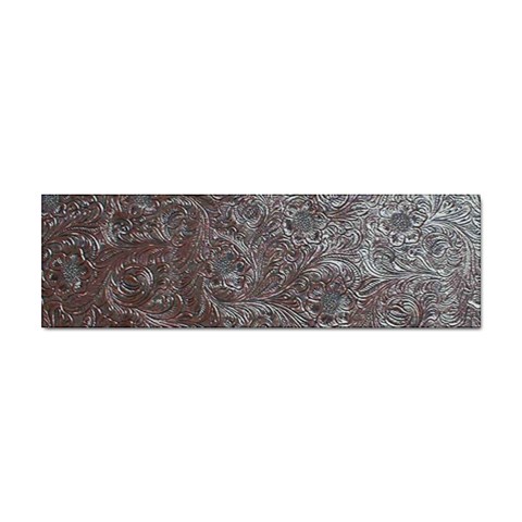 Leather Look & Skins Black And Brown Floral Sticker Bumper (10 pack) from ArtsNow.com Front