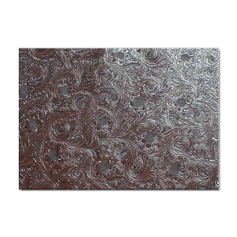 Leather Look & Skins Black And Brown Floral Sticker A4 (10 pack) from ArtsNow.com Front