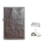 Leather Look & Skins Black And Brown Floral Flip Top Lighter