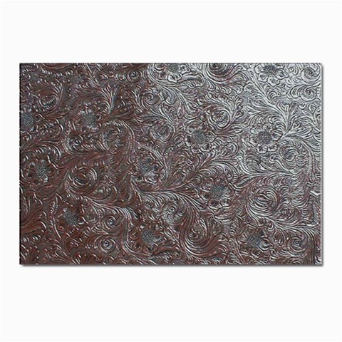 Leather Look & Skins Black And Brown Floral Postcard 4 x 6  (Pkg of 10) from ArtsNow.com Front