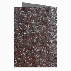 Leather Look & Skins Black And Brown Floral Greeting Card from ArtsNow.com Right