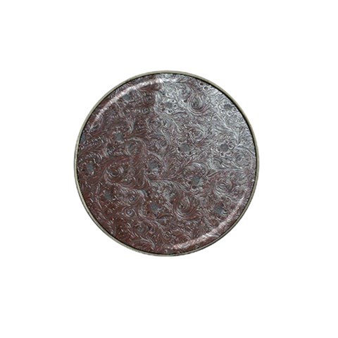 Leather Look & Skins Black And Brown Floral Hat Clip Ball Marker (10 pack) from ArtsNow.com Front