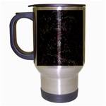Leather Look & Skins Black And Brown Floral Travel Mug (Silver Gray)