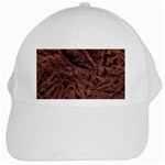 Leather Look & Skins Bark Brown White Cap