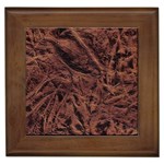 Leather Look & Skins Bark Brown Framed Tile