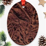 Leather Look & Skins Bark Brown Ornament (Oval)