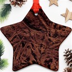 Leather Look & Skins Bark Brown Ornament (Star)