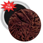 Leather Look & Skins Bark Brown 3  Magnet (10 pack)