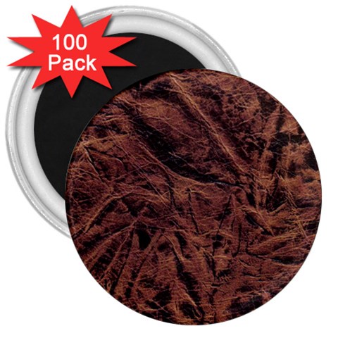 Leather Look & Skins Bark Brown 3  Magnet (100 pack) from ArtsNow.com Front