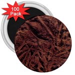 Leather Look & Skins Bark Brown 3  Magnet (100 pack)