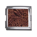 Leather Look & Skins Bark Brown Mega Link Italian Charm (18mm)