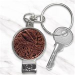 Leather Look & Skins Bark Brown Nail Clippers Key Chain