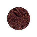 Leather Look & Skins Bark Brown Rubber Round Coaster (4 pack)