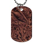 Leather Look & Skins Bark Brown Dog Tag (One Side)