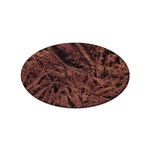 Leather Look & Skins Bark Brown Sticker Oval (100 pack)
