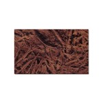 Leather Look & Skins Bark Brown Sticker Rectangular (100 pack)