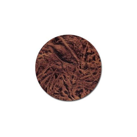 Leather Look & Skins Bark Brown Golf Ball Marker from ArtsNow.com Front