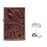 Leather Look & Skins Bark Brown Flip Top Lighter