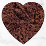 Leather Look & Skins Bark Brown Jigsaw Puzzle (Heart)