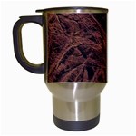 Leather Look & Skins Bark Brown Travel Mug (White)