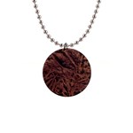Leather Look & Skins Bark Brown 1  Button Necklace
