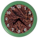 Leather Look & Skins Bark Brown Color Wall Clock