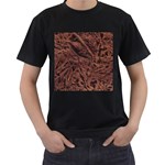 Leather Look & Skins Bark Brown Black T-Shirt