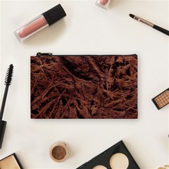 Leather Look & Skins Bark Brown Cosmetic Bag (Small) from ArtsNow.com Front
