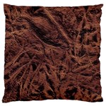 Leather Look & Skins Bark Brown Large Cushion Case (One Side)