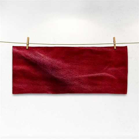 Leather Look & Skins Absolute Red Hand Towel from ArtsNow.com Front
