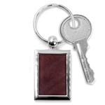 Leather Look & Skins  Cowhide Brown Key Chain (Rectangle)