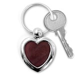 Leather Look & Skins  Cowhide Brown Key Chain (Heart)