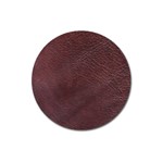 Leather Look & Skins  Cowhide Brown Magnet 3  (Round)