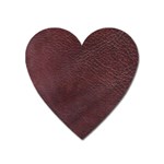 Leather Look & Skins  Cowhide Brown Magnet (Heart)