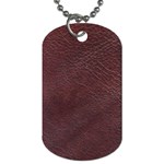 Leather Look & Skins  Cowhide Brown Dog Tag (One Side)