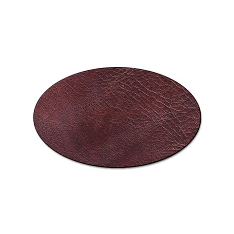 Leather Look & Skins  Cowhide Brown Sticker Oval (100 pack) from ArtsNow.com Front
