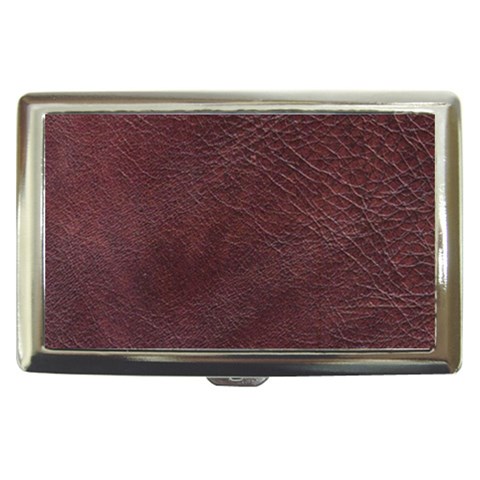 Leather Look & Skins  Cowhide Brown Cigarette Money Case from ArtsNow.com Front