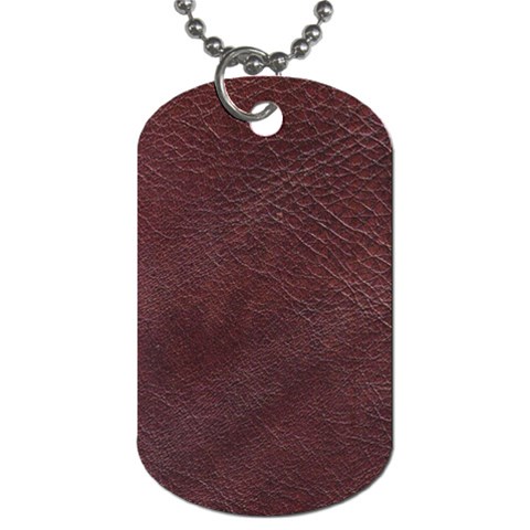 Leather Look & Skins  Cowhide Brown Dog Tag (Two Sides) from ArtsNow.com Front