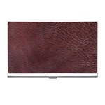 Leather Look & Skins  Cowhide Brown Business Card Holder