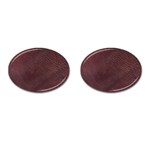 Leather Look & Skins  Cowhide Brown Cufflinks (Oval)