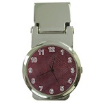 Leather Look & Skins  Cowhide Brown Money Clip Watch