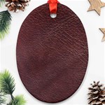 Leather Look & Skins  Cowhide Brown Oval Ornament (Two Sides)