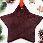 Leather Look & Skins  Cowhide Brown Star Ornament (Two Sides)
