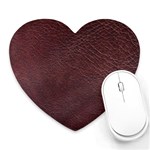 Leather Look & Skins  Cowhide Brown Mousepad (Heart)