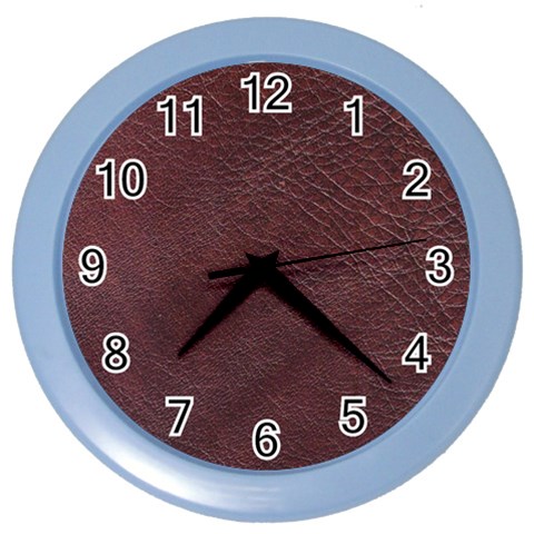 Leather Look & Skins  Cowhide Brown Color Wall Clock from ArtsNow.com Front