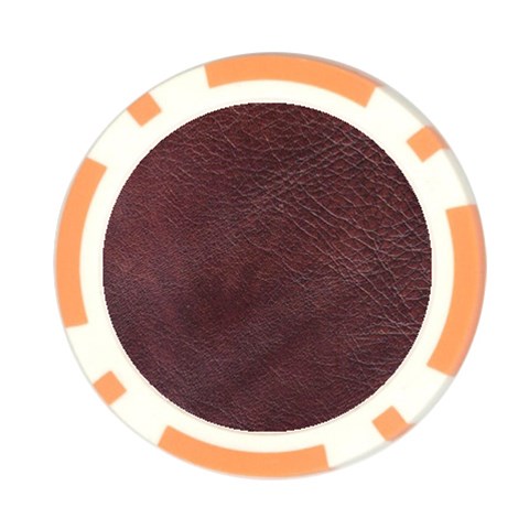 Leather Look & Skins  Cowhide Brown Poker Chip Card Guard from ArtsNow.com Front